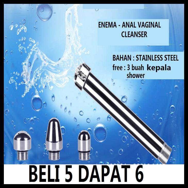 TERJAMIN ASLI D484 ANUS CLEANSER JET ANAL VAGINAL PEMBERSIH SHOWER STAINLESS ENEMA