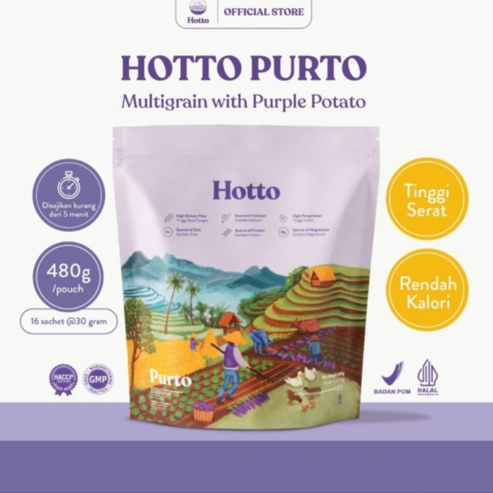 

Terlaris Hotto Purto Multigrain With Purple Potato 1 Pouch Bpom Halal