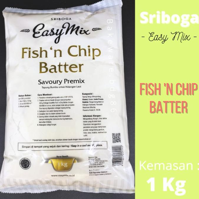 

/////] SRIBOGA EASY MIX FISH AND CHIP BATTER 1 KG TEPUNG PREMIX