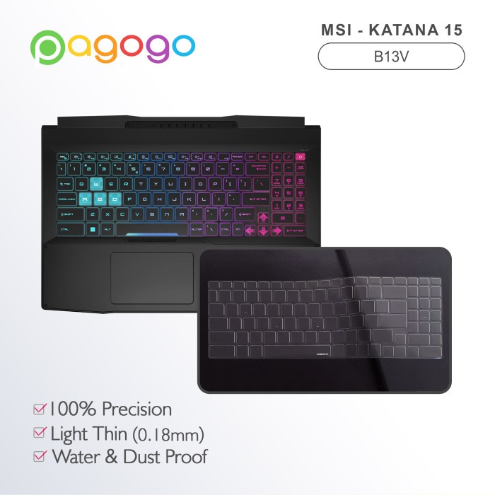 Skin Keyboard Protector Msi Katana 15 B13V B13VEK B13VFK Tpu Cooskin