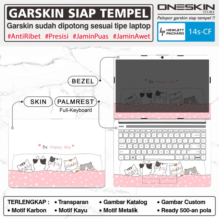 Terlaris Garskin Sticker Laptop Hp 14S-Cf Cf2508Tu Cf2516Tu Cf2517Tu Cf2518Tu