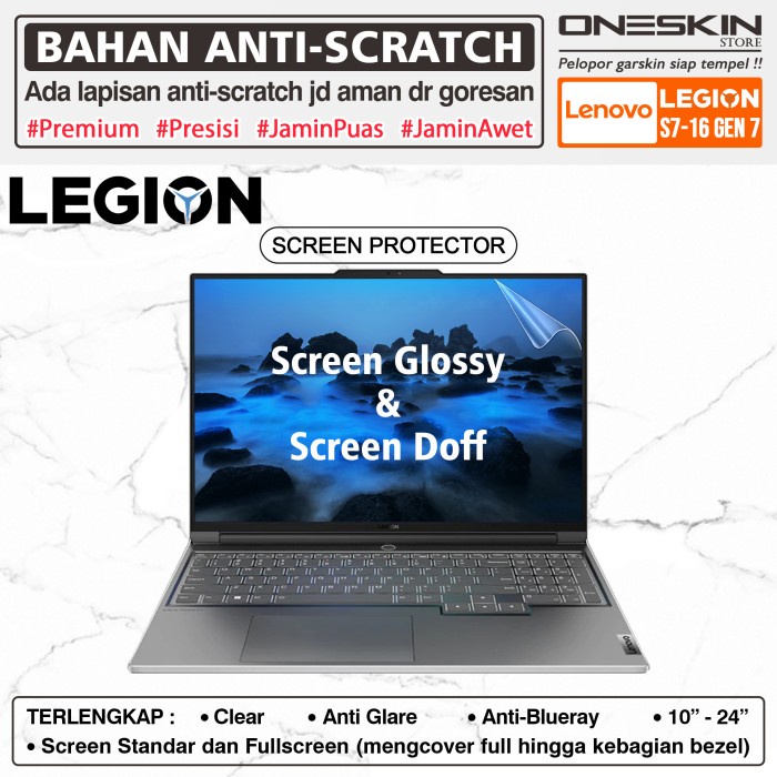 Pelindung Screen Protector Lenovo Legion Slim 7 7i-16 S7 S7i-16IAH7