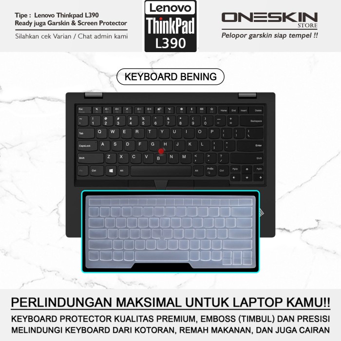 Pelindung Keyboard Protector Lenovo ThinkPad L390 / L390 Yoga Silikon