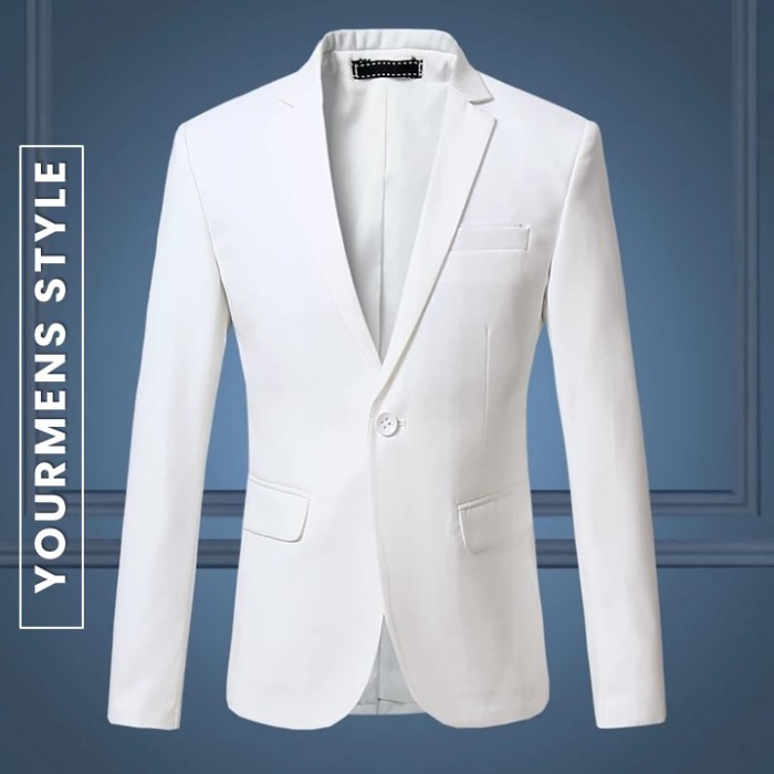 BLAZER KOREA PRIA SLIMFIT TOMMY FULL WHITE HIGH TWIST ORIGINAL NIKAYU