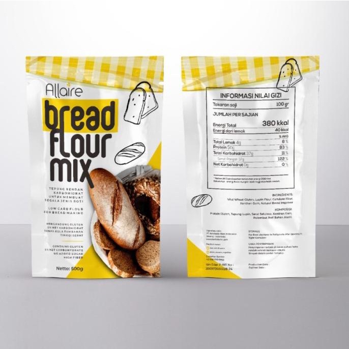 

Tepung Keto khusus Roti 500gr ALLAIRE Bread Flour