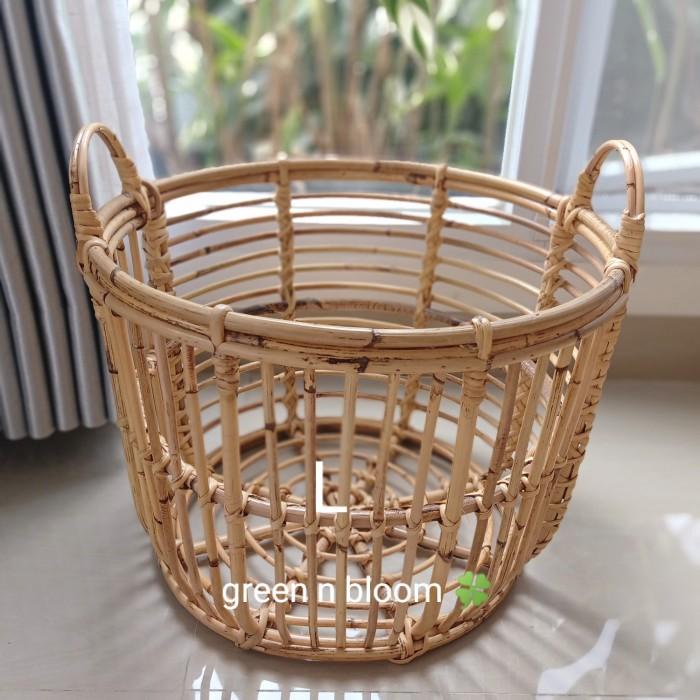 Keranjang Rotan Besar Cover Pot Keranjang Laundry