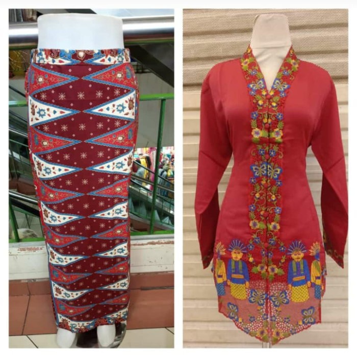 Terlaris Stelan Kebaya Encim Motif Ondel-Ondel/Kebaya Katun Ima/Kebaya Modern