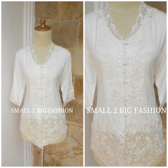 Terlaris Kebaya Encim / Kebaya Bordir / Kebaya Putih/ Kebaya Bali / Kebaya Jadi