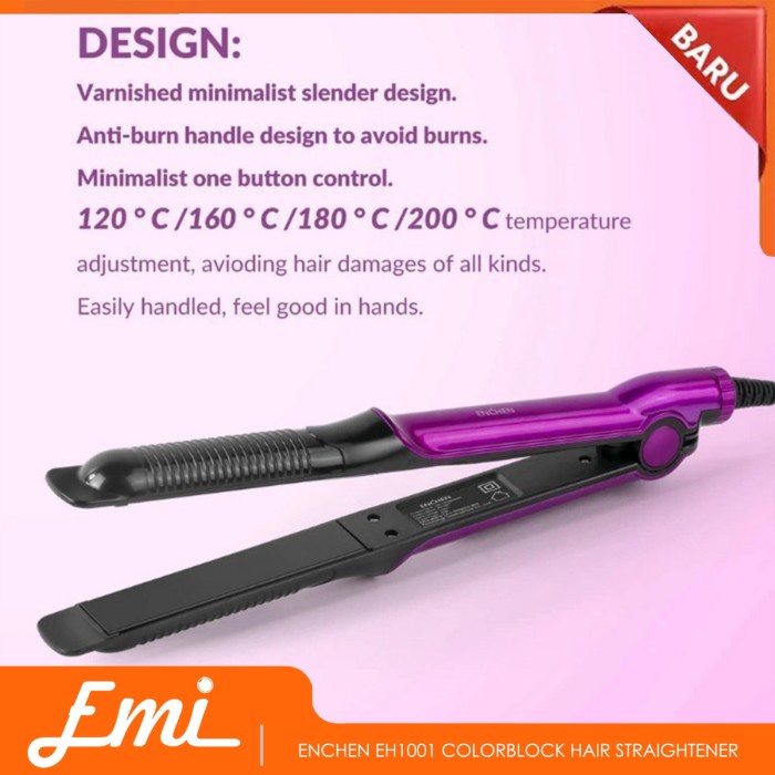 ENCHEN EH1001 COLORBLOCK HAIR STRAIGHTENER CATOKAN RAMBUT