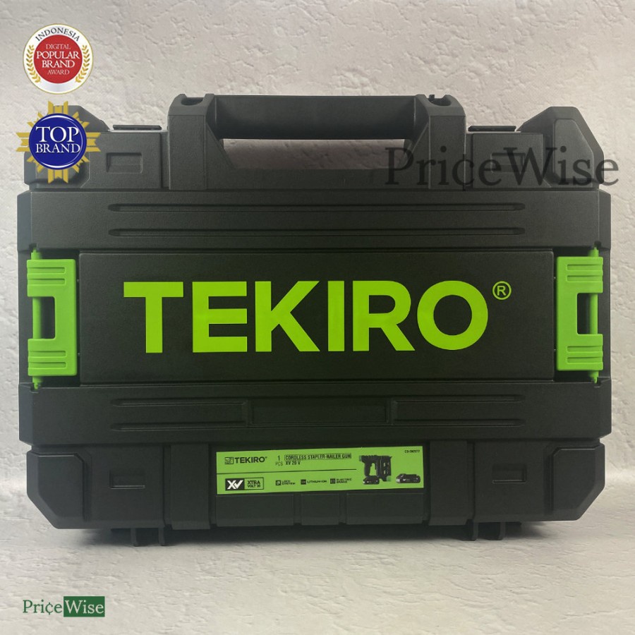 Cordless Stapler Nailer Gun XV 20 V Tekiro / Mesin Paku Tembak Baterai