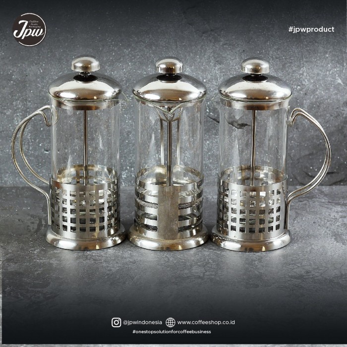 JPW COFFEE FRENCH PRESS / PLUNGER / SARING KOPI 350ml FOR 2 - 3 CUP