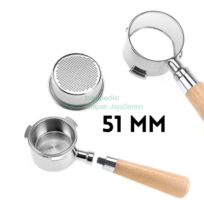 Portafilter Naked Bottomless 51mm (3 Kuping)/Handle Coffee Portafilter