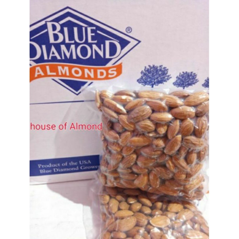 

Roasted Almond (Panggang) Kacang Almond Blue Diamond 250Gram