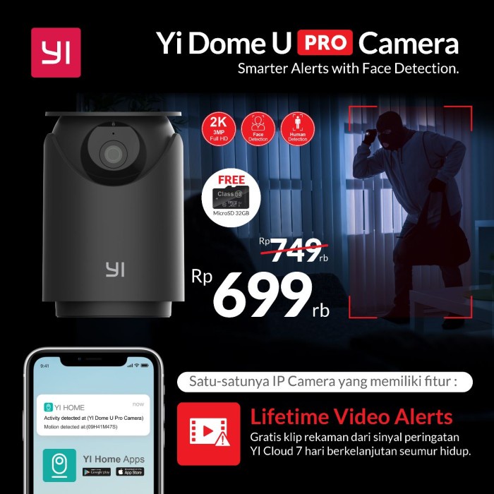 Yi Dome U Pro 2K Camera Yi Dome U Pro IP Camera Wireless Full HD