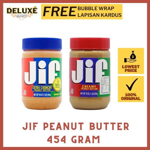 

Jif Peanut Butter (454 Gram) - Selai Kacang Cocok Untuk Roti Dan Kue