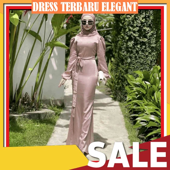 Dress Korean Style Hijab Dewasa Dres Elegan Dresd Hijab Baju Cewek Lengan Panjang Korean Style Driss