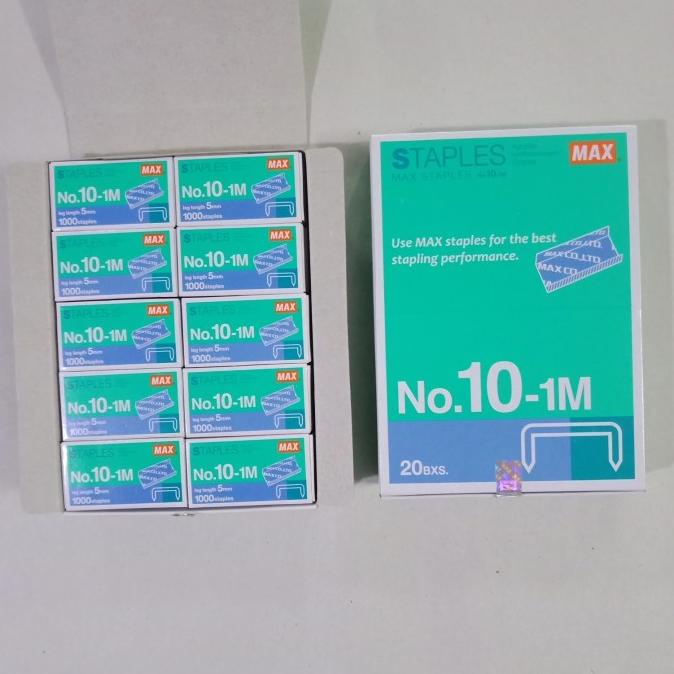 

Isi Staples Max No.10 Kecil Length 5 mm Isi 20 Box