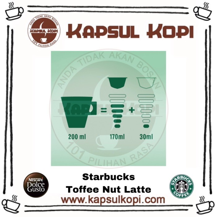 

Laris Starbucks Toffee Nut Latte Import Kapsulkopi Nescafe Dolce Gusto