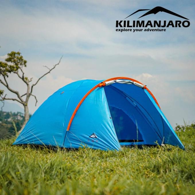 Tenda Lwy Tenda Camping Double Layer Kapasitas 4-5 Orang