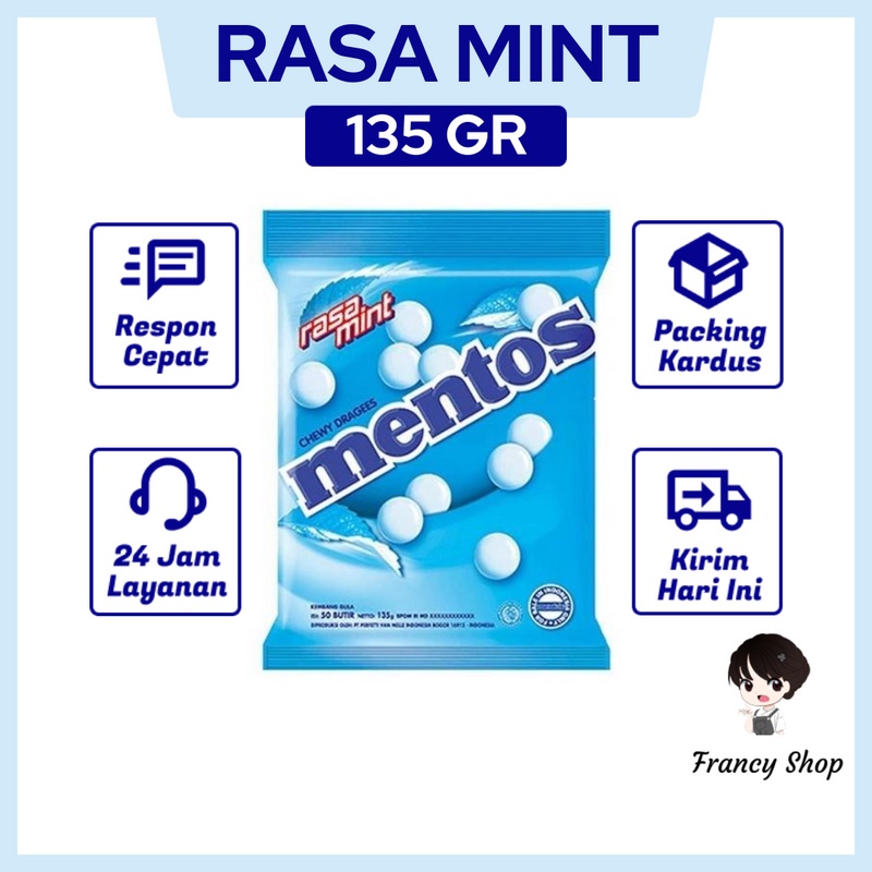 

Permen Mentos Rasa Mint 135 gr 1 Pack Isi 50 Butir