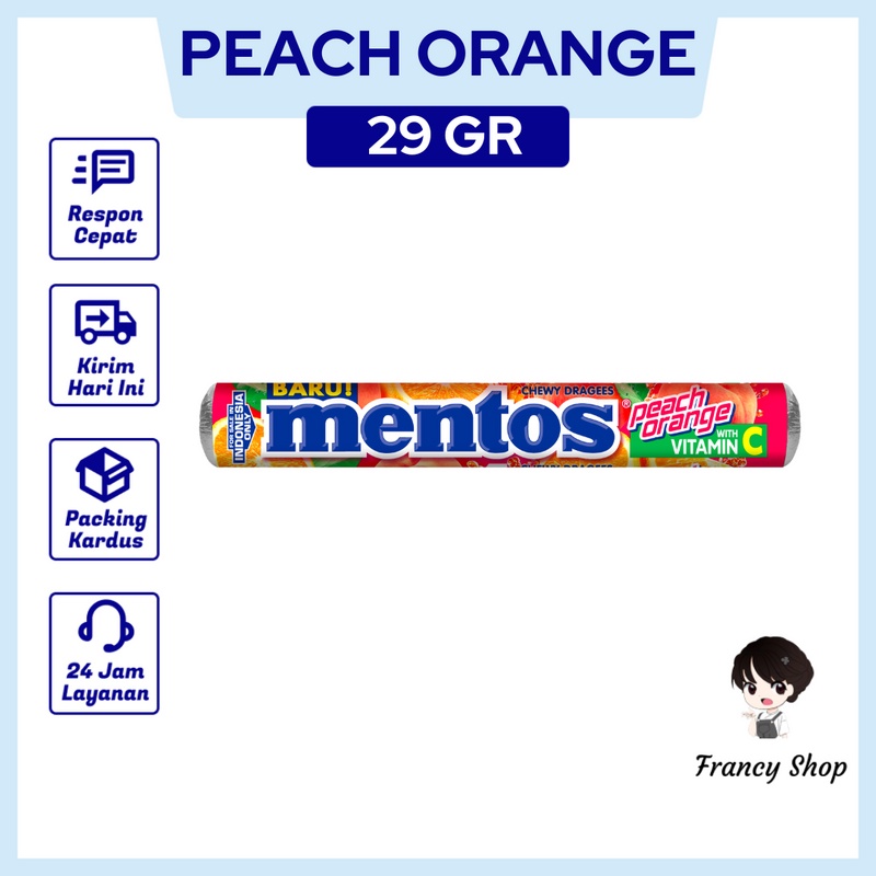 

Permen Mentos Roll Peach Orange 29 gr