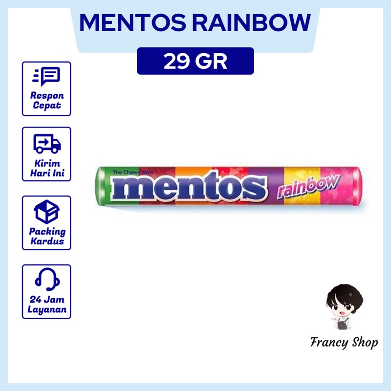 

Permen Mentos Roll Rainbow Aneka Rasa Buah 29 gr