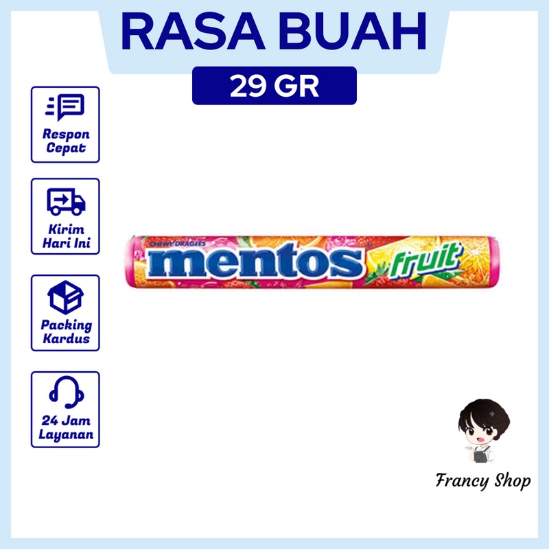 

Permen Mentos Fruit Roll Aneka Rasa Buah 29 gr