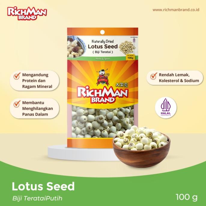 

RichMan Brand Lotus Seed (Biji Teratai Putih) 100 gr