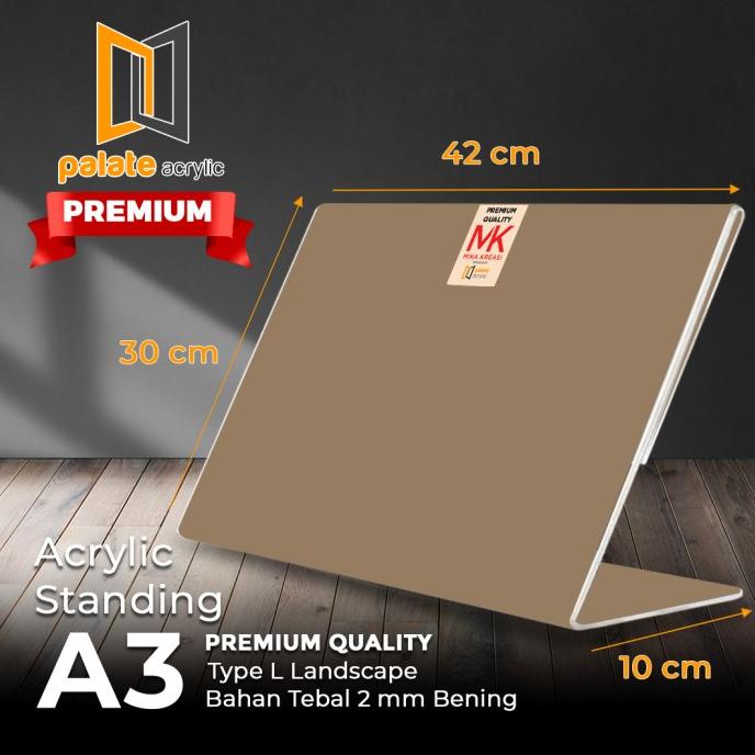 

AKRILIK TENT HOLDER A3 L LANDSCAPE - 2MM PREMIUM