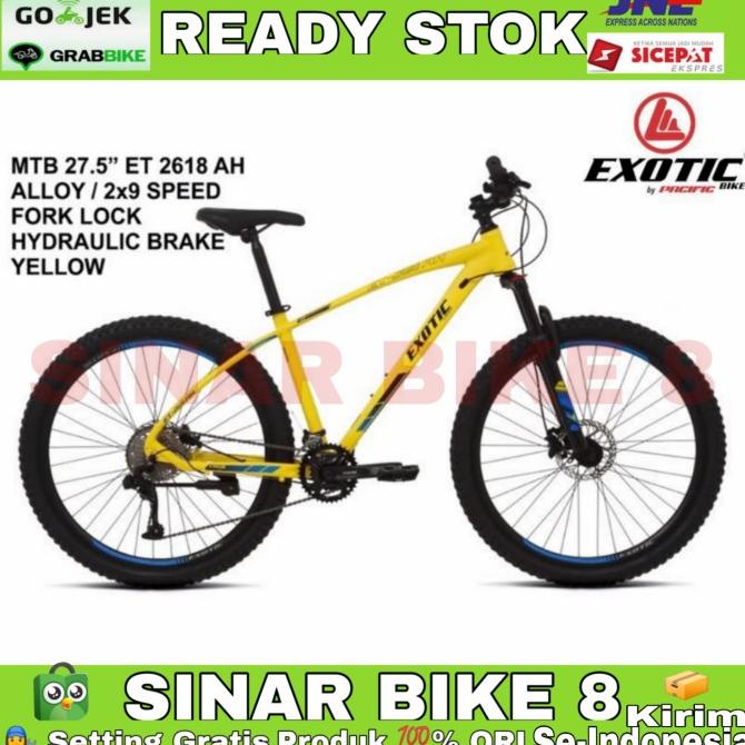 Sepeda Gunung 27,5 " Inch MTB EXOTIC 2618 AH 2x9 Speed Rem Hidrolik