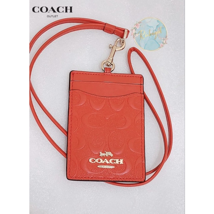 

Bestseller Coach Id Lanyard In Debossed Signature Black 73602