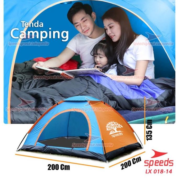 Tenda Camping / Tenda Kemah Original Speeds Kapasitas 3-4 Orang