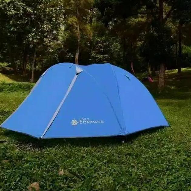 Tenda Lwy Compass Fiber 4-5 Orang Double Layer Tenda Compas