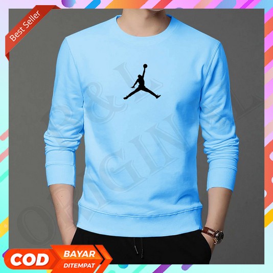 Kaos Pria Dewasa Terbaru 2023 Lengan Pendek Panjang Sweater Cowo Kelambi Over Size Crewneck Tebal Vi