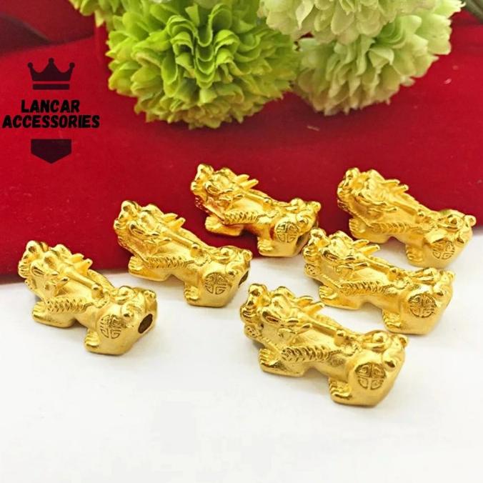 

Charm Xuping Pixiu Naga Keberuntungan Bahan Pembatas Gelang Emas