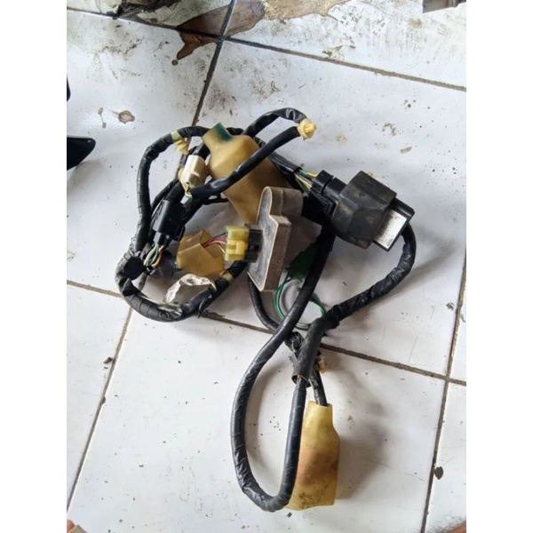 1Set kabel bodi ECU Kiprok Pengapian kelistrikan Motor Honda Beat Fi Stater kasar 2013-2014 Cabutan Original