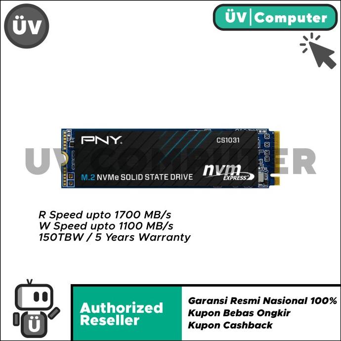 Ssd M.2 Pcie Gen 3.0 X4 Nvme Pny Cs1031 256Gb Garansi 5 Tahun