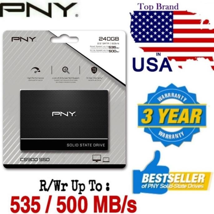 Pny Ssd Cs900 240Gb 2,5Inch Sata 6Gb/S Resmi Original