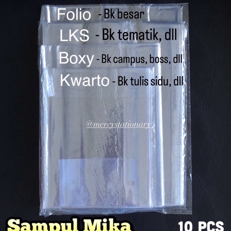 

[PROMO CXQ8] 10 pc - Sampul Mika Tebal Kwarto Boxy Folio Cover Mika F4 Sampul LKS Plastik Sampul Rapor Harga Baru