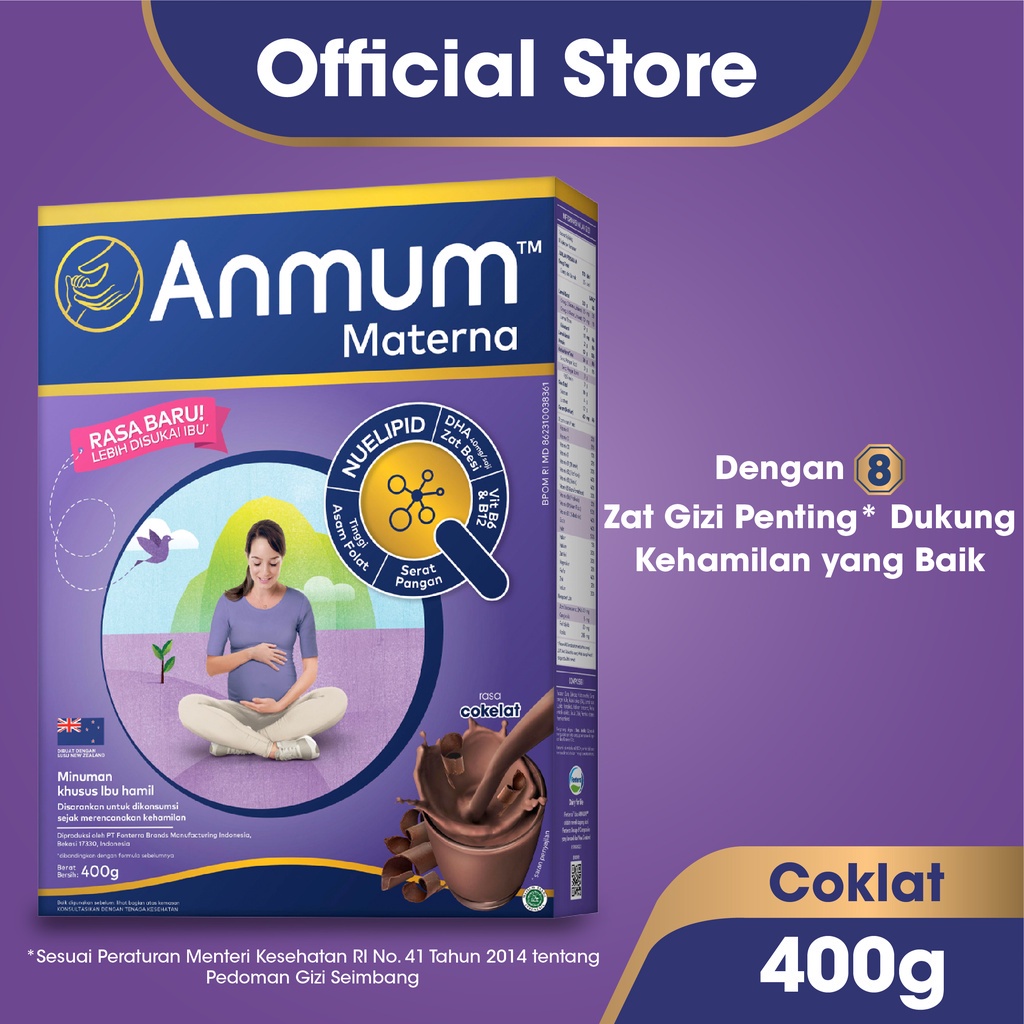 Anmum Materna Susu Nutrisi Ibu Hamil Cokelat 400g