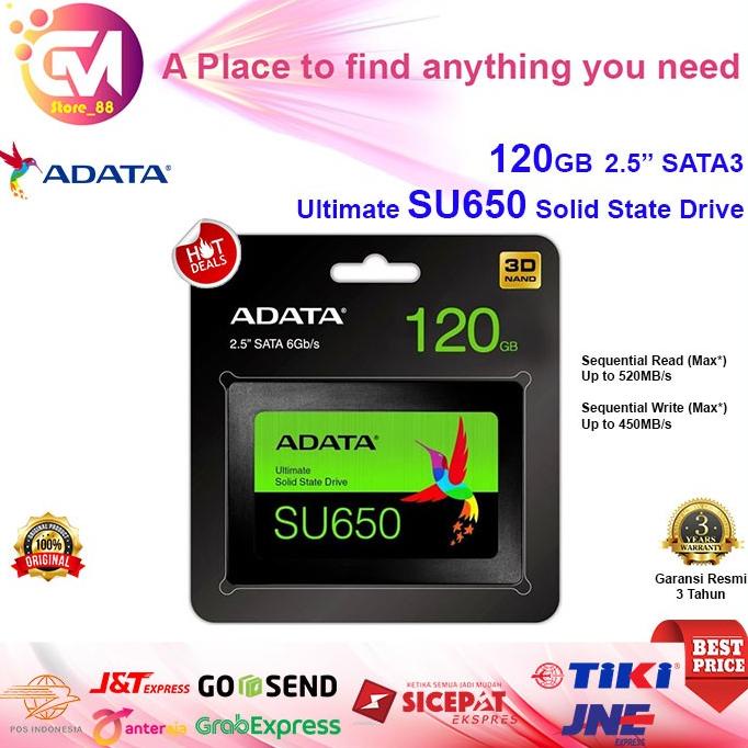 Adata Ssd Su650 120Gb Sata3 2.5" 2.5 Inch 120G 120 Gb Su 650 Sata Iii