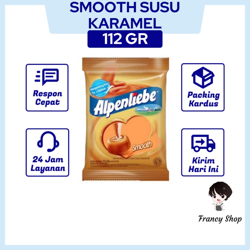 

Permen Alpenliebe Smooth Rasa Susu Caramel 1 Pack 112 gr