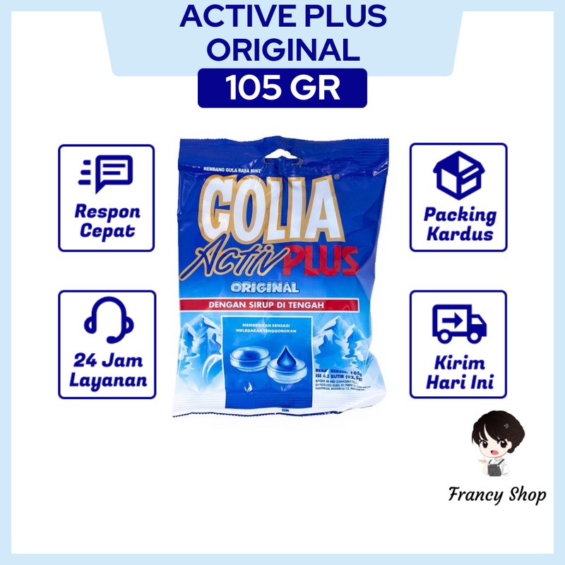 

Permen Mentos Golia Activ Plus Original Mint Pelega Tenggorokan 1 Pack 105 gr