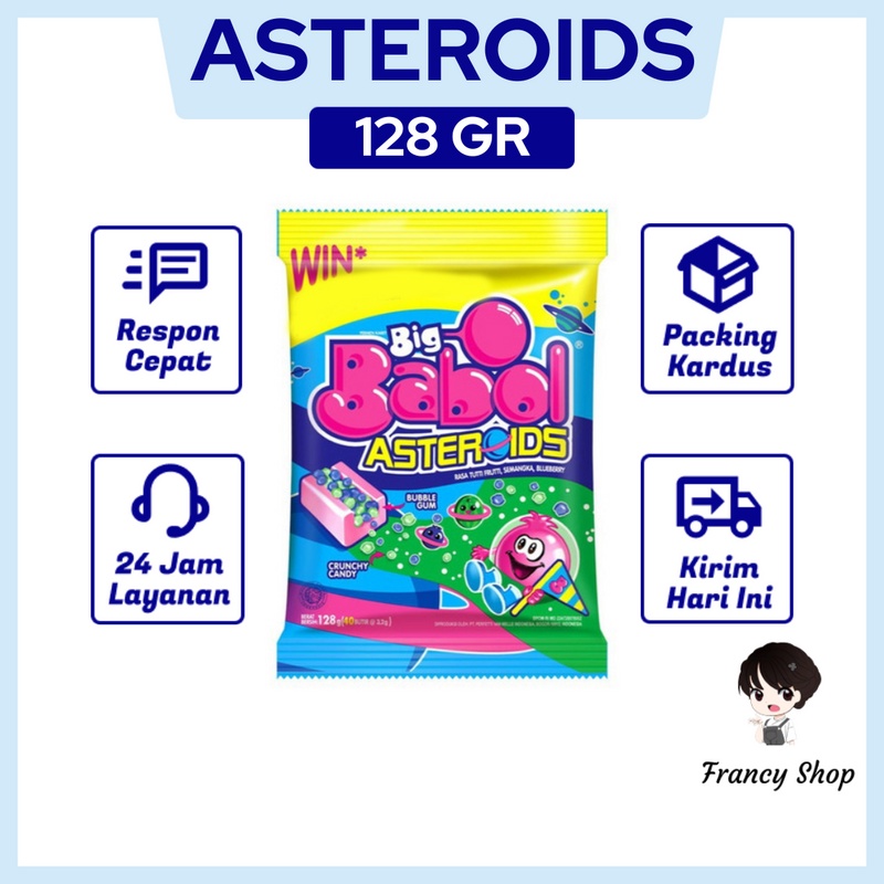 

Permen Karet Big Babol Asteroids 1 Pack 128 gr