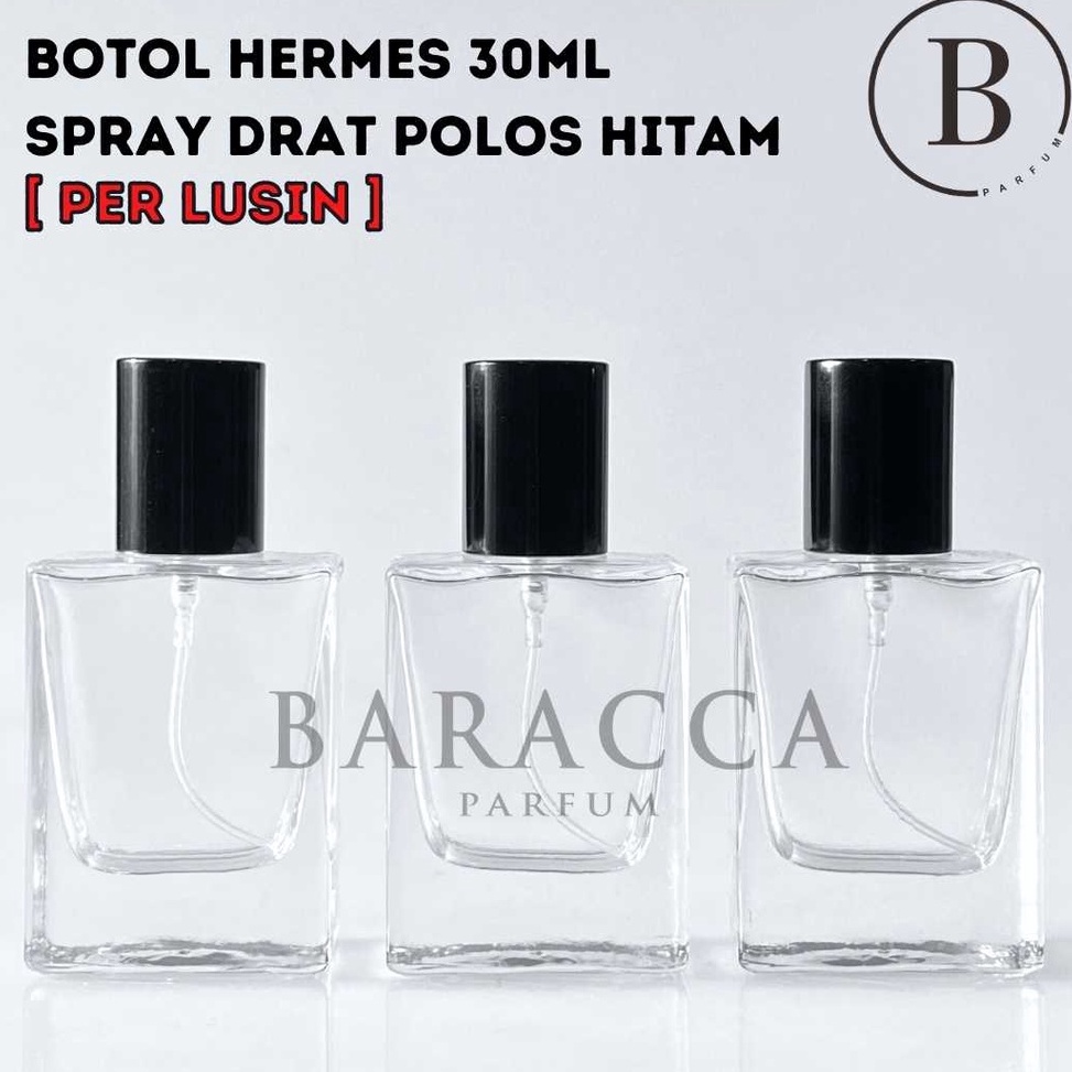 Botol Parfum Hermes 30ML Drat Hitam - Botol Parfum Kosong Hermes - Botol Hermes 30ML [KODE K1P7]