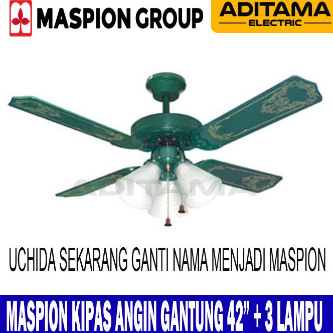 Maspion Kipas Angin Plafon Gantung 42Inch 3 Lampu Mcf-42 Mcf42
