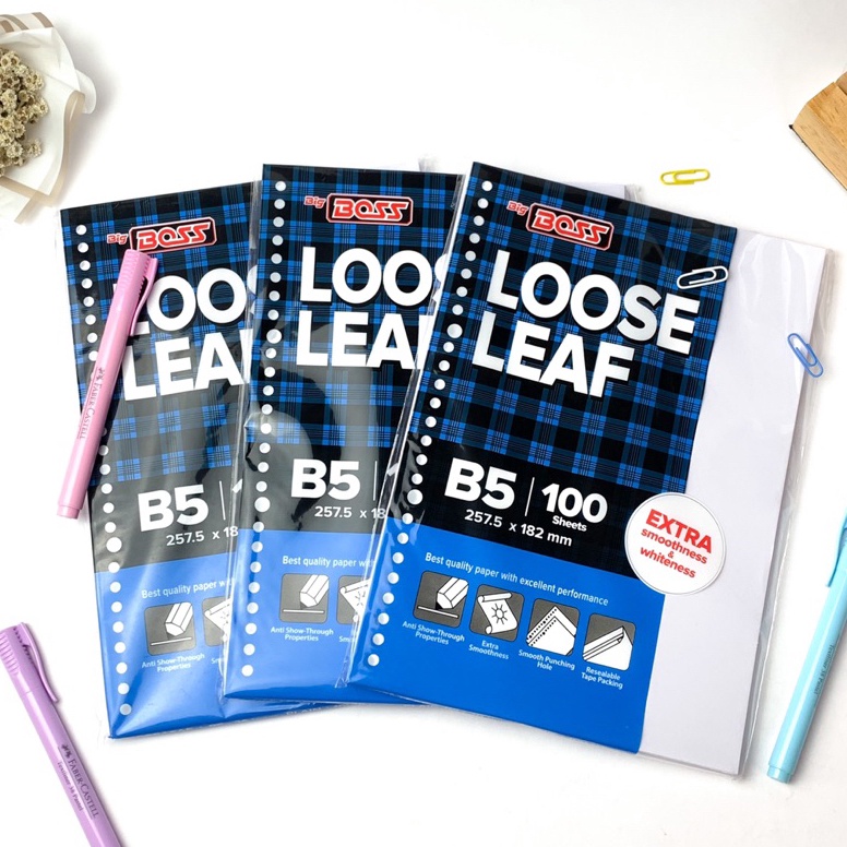 

[CODE BARANG 512UWJ] LOOSE LEAF B5 100 LEMBAR POLOS / ISI BINDER B5 (ISI 100 LEMBAR) KN8