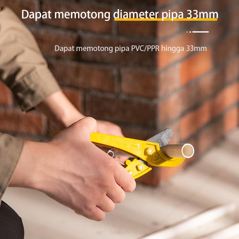 

Bisa Cod Deli Pipe Cutter /Gunting Pipa 33 Mm Plastik+Baja Dl350033 /Alat Perkakas New !!