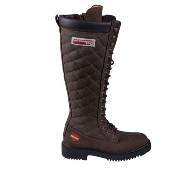 Boots wanita Harley davidson rem brown original