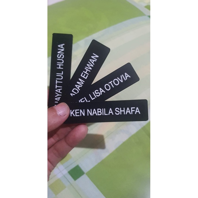 

≛Bayar Di Tempat✬ Nama Dada / Name Tag grafier / grafir Akrilik hitam dof Magnet T39 ✼